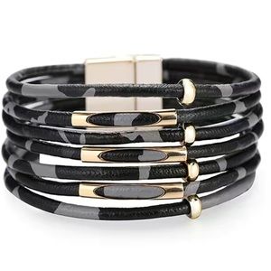 Multilayered Leopard Bracelet